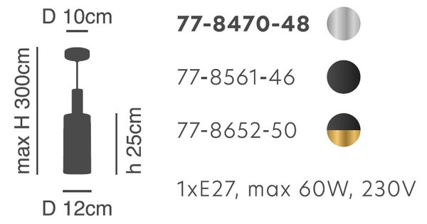 Φωτιστικό Οροφής Μονόφωτο Homelighting 77-8470 Nickel/White