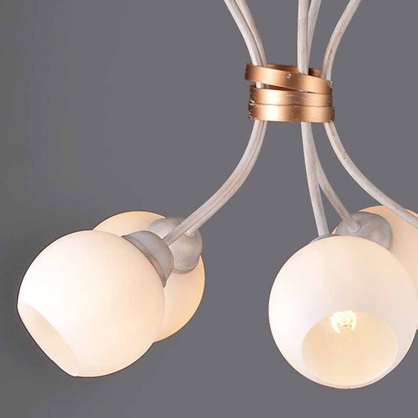 Φωτιστικό Οροφής Πολύφωτο Aca Foyer DL11695C White/Antique Gold