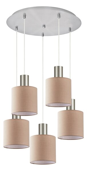 Φωτιστικό Οροφής Πολύφωτο Homelighting 77-8433 Nickel/Brown