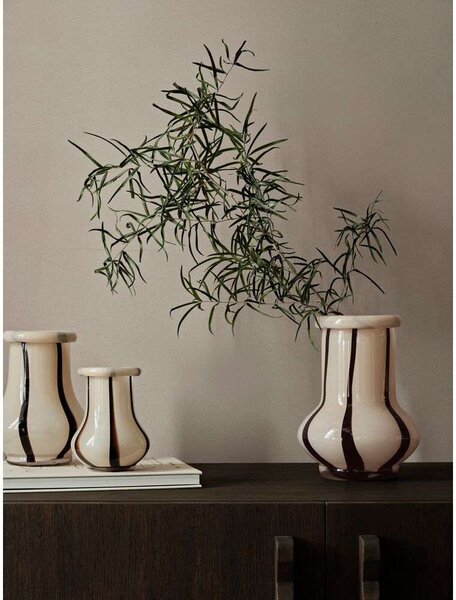 Ferm LIVING - Riban Vase H24 Cream ferm LIVING