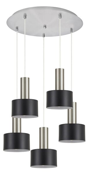 Φωτιστικό Οροφής Πολύφωτο Homelighting 77-8454 Nickel/Black
