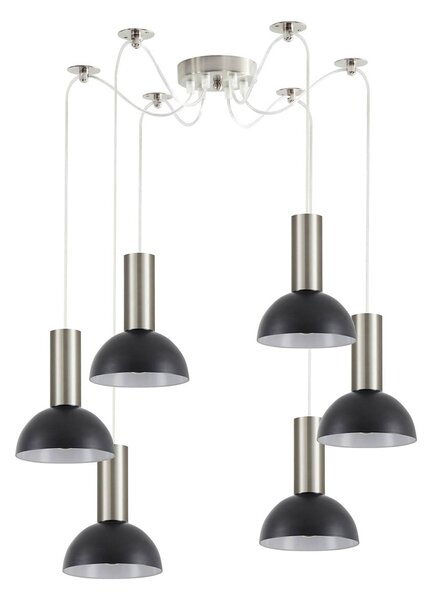 Φωτιστικό Οροφής Πολύφωτο Homelighting 77-8464 Nickel/Black