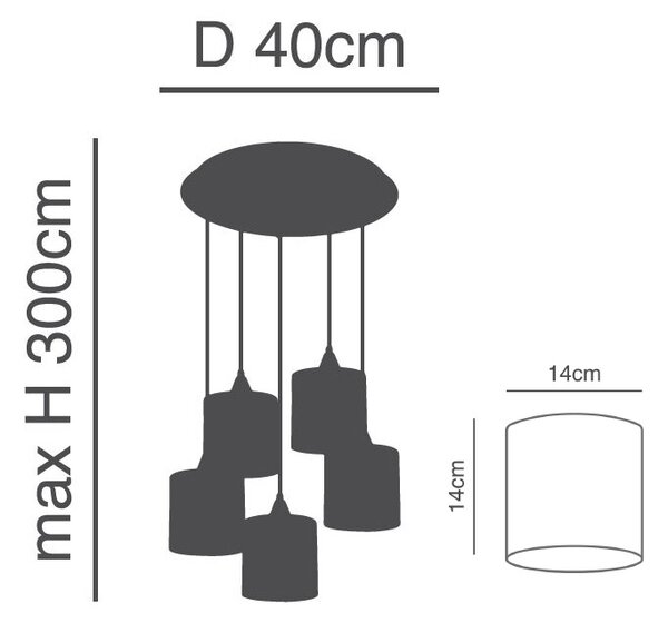 Φωτιστικό Οροφής Πολύφωτο Homelighting 77-8931 Flex Nickel
