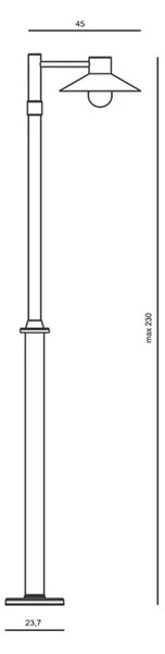 Norlys - Lund 1 Κήπου φωτιστικά εξωτερικού χώρου Galvanised Norlys