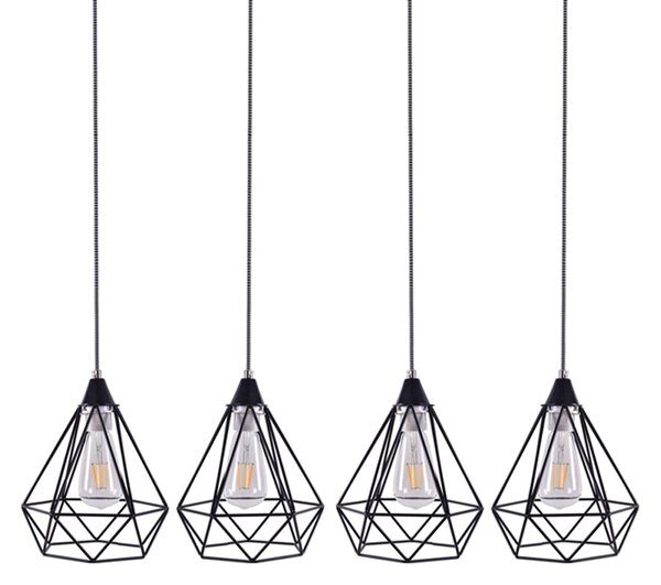 Φωτιστικό Οροφής Πολύφωτο Homelighting Mila 77-4348 Black