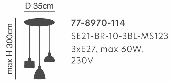 Φωτιστικό Οροφής Πολύφωτο Homelighting Magnum Flex 77-8970