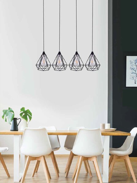 Φωτιστικό Οροφής Πολύφωτο Homelighting Mila 77-4348 Black