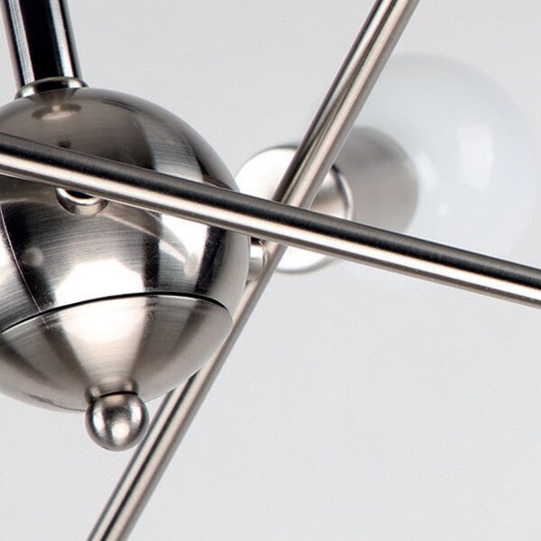 Φωτιστικό Οροφής Πολύφωτο Homelighting Gwen 77-8095 Nickel