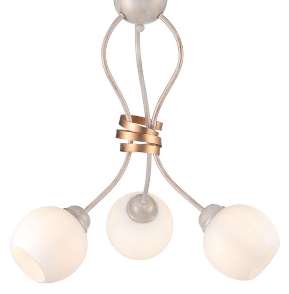 Φωτιστικό Οροφής Τρίφωτο Aca Foyer DL11693C White/Antique Gold