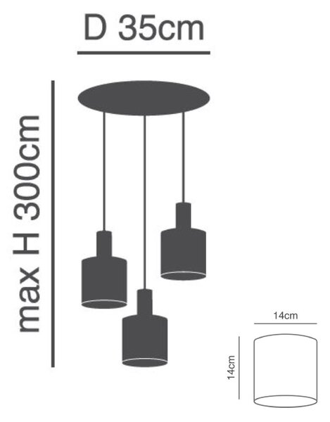 Φωτιστικό Οροφής Τρίφωτο Homelighting 77-8523 Black/Brown