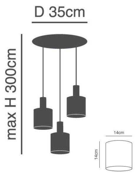 Φωτιστικό Οροφής Τρίφωτο Homelighting 77-8915 Flex Black