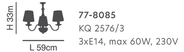 Φωτιστικό Οροφής Τρίφωτο Homelighting Belo 77-8085 White