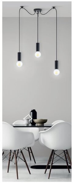 Φωτιστικό Οροφής Τρίφωτο Homelighting Adept Tube 77-8478 Black