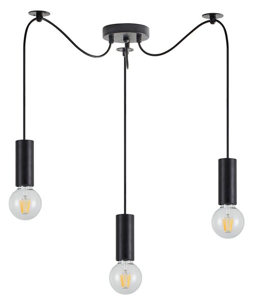 Φωτιστικό Οροφής Τρίφωτο Homelighting Adept Tube 77-8478 Black