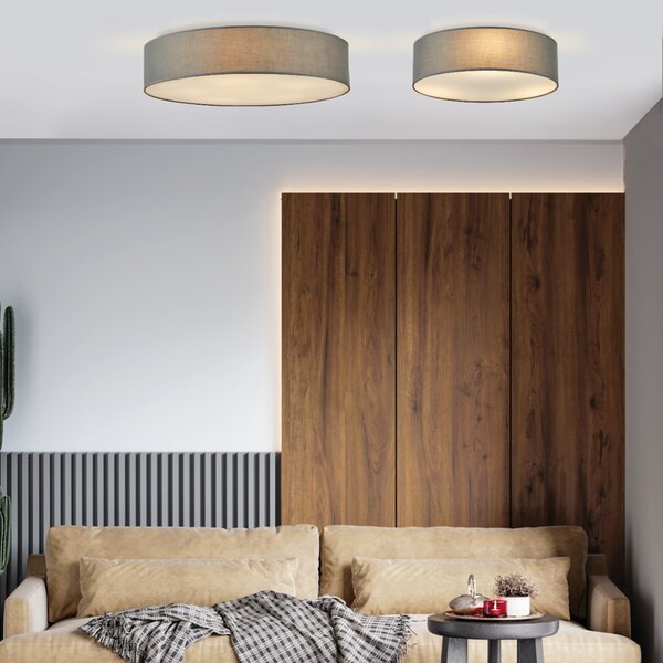 Φωτιστικό Οροφής Τρίφωτο Homelighting Cozy 77-8237 Grey