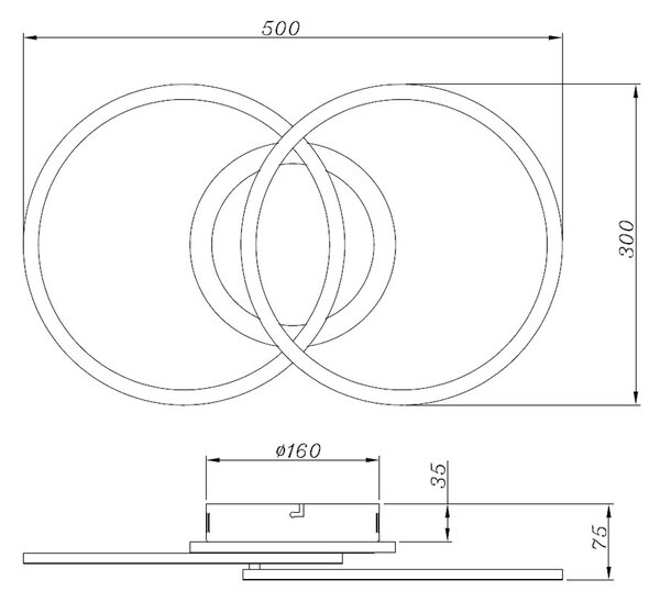 Φωτιστικό Πλαφονιέρα LED Dimmable RL Venida Silver R62783187