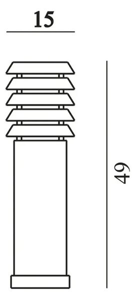 Norlys - Alta E27 Halogen Φωτιστικά κολώνες εξωτερικού χώρου Small Galvanised Norlys