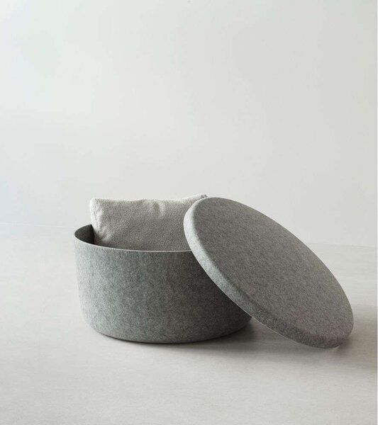 Normann Copenhagen - Hide Storage Pouf Large Sand Normann Copenhagen