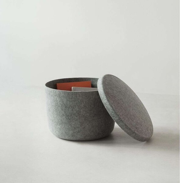 Normann Copenhagen - Hide Storage Pouf Small Sand Normann Copenhagen