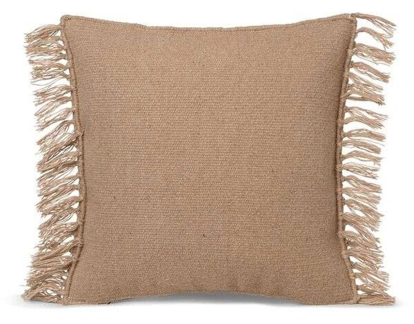 Ferm LIVING - Kelim Fringe Cushion S Sand ferm LIVING