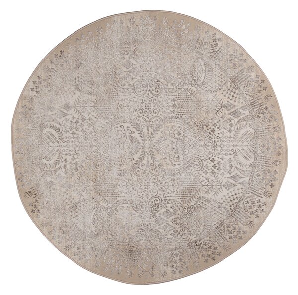 Στρογγυλό Χαλί All Season (Φ160) Βιοκαρπέτ Gossip 9862A White Vizon
