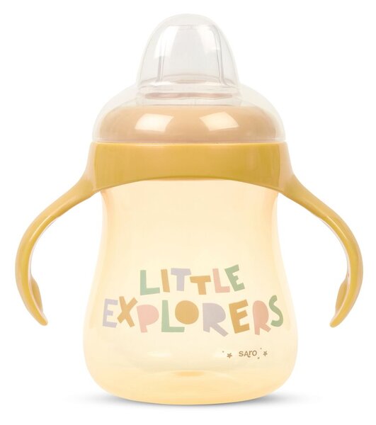Ποτήρι Εκπαιδευτικό 250ml Saro Little Explorers Ώχρα 51405