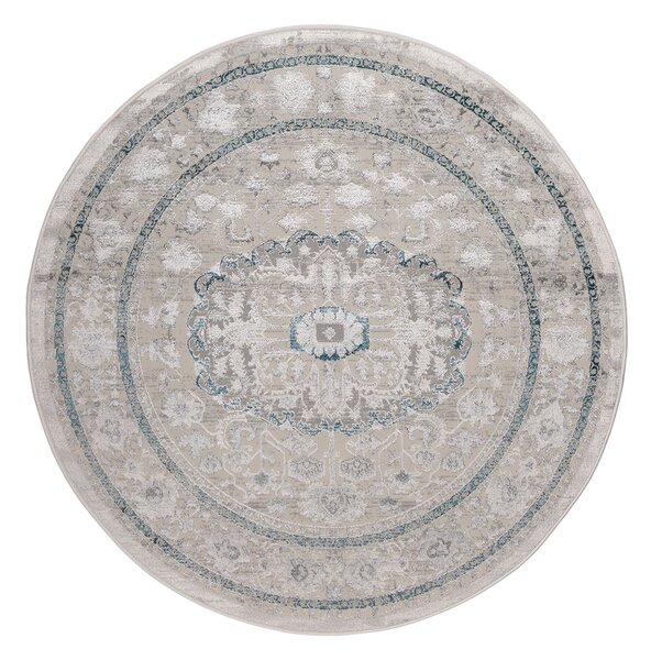 Στρογγυλό Χαλί All Season (Φ160) Βιοκαρπέτ Gossip 9860A Grey Blue