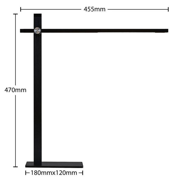 Lucande - Wasko LED Επιτραπέζιο φωτιστικό Dim. Μαύρο Lucande