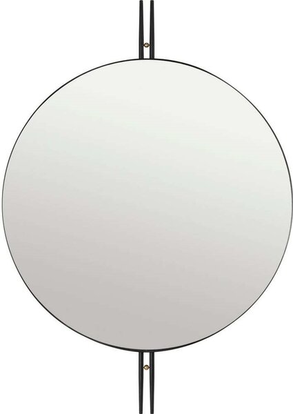 GUBI - IOI Wall Mirror Round Ø80 Black/Brass GUBI