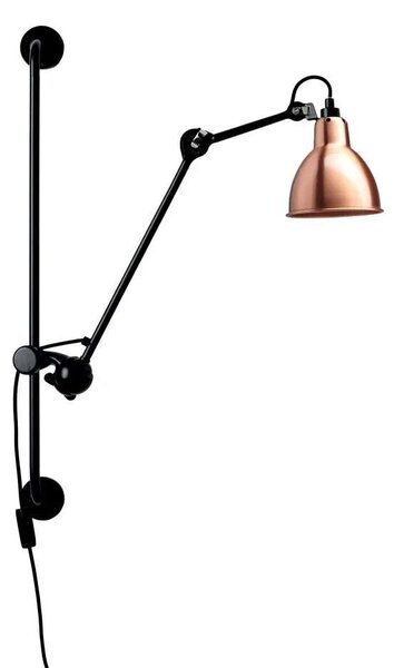 Lampe Gras - 210 Φωτιστικό τοίχου Μαύρο/Χαλκός/Λευκό Lampe Gras