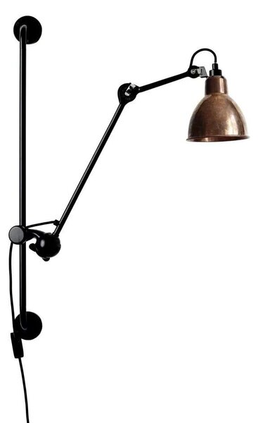 Lampe Gras - 210 Φωτιστικό τοίχου Μαύρο/Χαλκός Lampe Gras