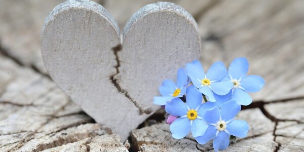 Πίνακας σε καμβά καρδιά σε παλιό ξύλο
