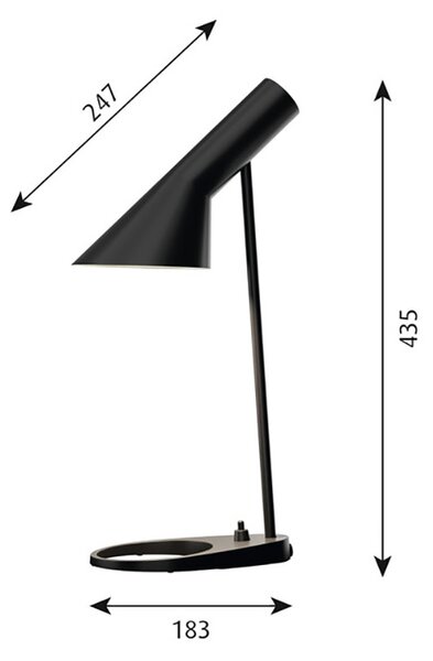 Louis Poulsen - AJ Mini Table Lamp Lamp Black Louis Poulsen