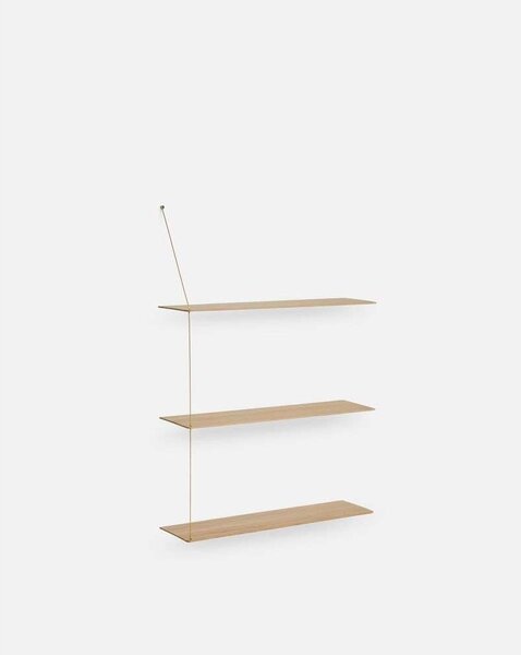 Woud - Stedge Add-on Shelf L80 Λευκό Oak/Ορείχαλκος Woud