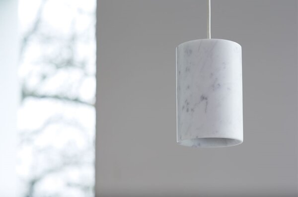 Terence Woodgate - Solid Κρεμαστό φωτιστικό Cylinder Carrara Marble