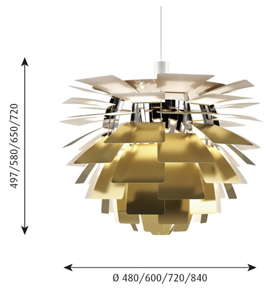 Louis Poulsen - PH Artichoke Κρεμαστό φωτιστικό Ø480 Ορείχαλκος Louis Poulsen