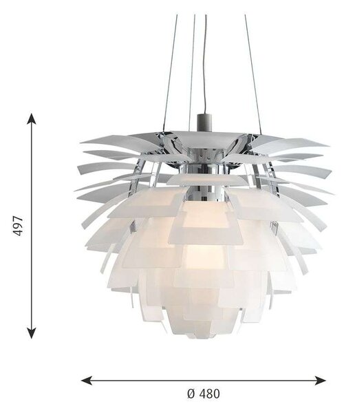 Louis Poulsen - PH Artichoke Κρεμαστό φωτιστικό Ø480 LED (DTW) Λευκό Louis Poulsen