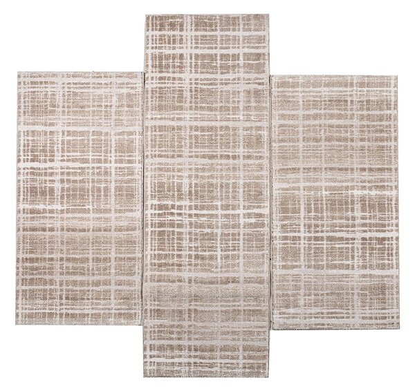 Χαλιά Κρεβατοκάμαρας (Σετ 3τμχ) Polcarpet Petra Stone 1304 Beige/Brown