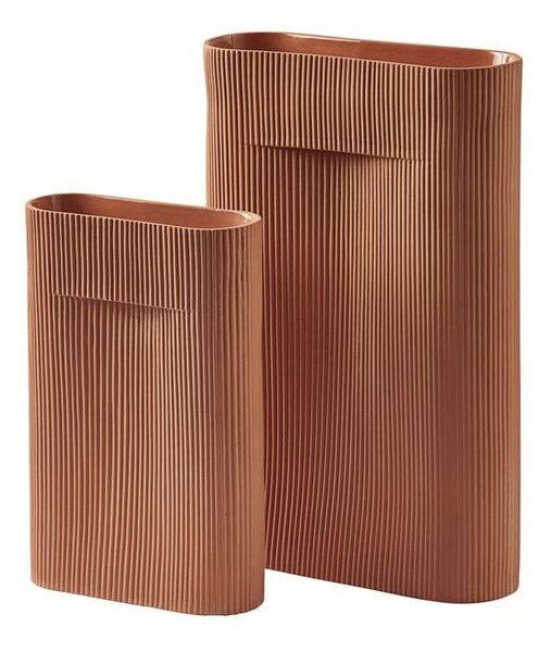 Muuto - Ridge Vase H35 Terracotta Muuto