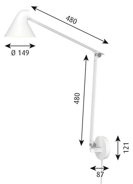 Louis Poulsen - NJP Box LED Φωτιστικό τοίχου 2700K Long Λευκό/Λευκό Louis Poulsen