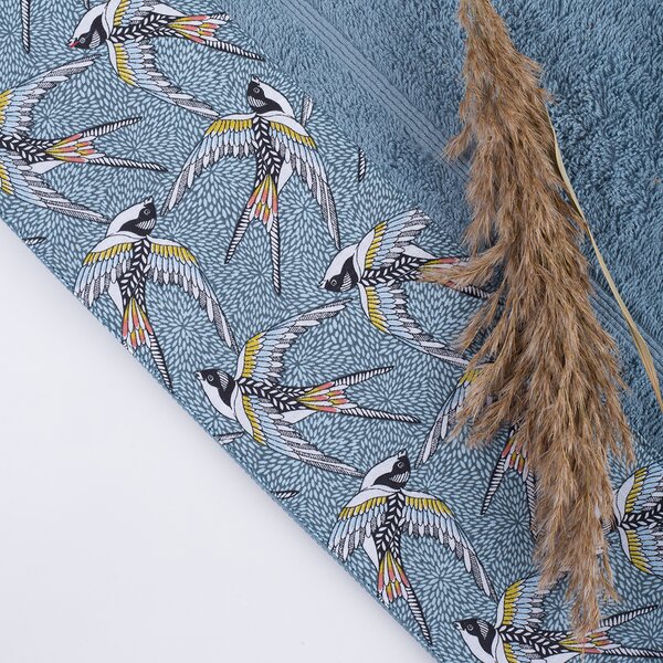 Πετσέτα Χεριών (30x50) White Fabric Swallow Aqua 600gsm
