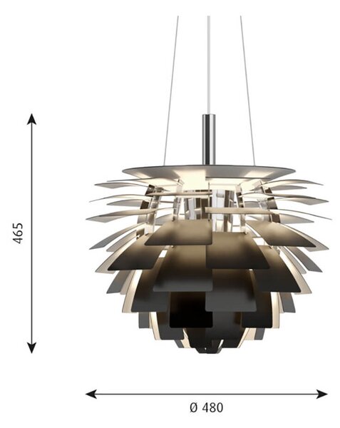 Louis Poulsen - PH Artichoke Κρεμαστό φωτιστικό Ø480 Μαύρο Louis Poulsen