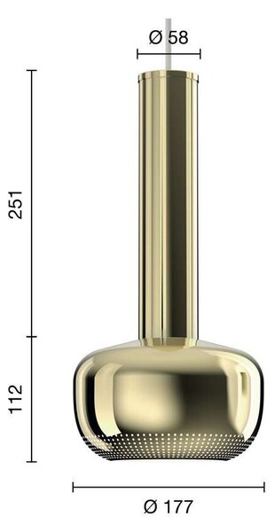 Louis Poulsen - VL 56 Pendant Polished Brass Louis Poulsen