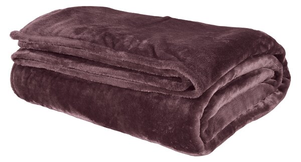 Κουβέρτα Fleece Υπέρδιπλη (220x240) Das Home Velour 1347 Bordeaux