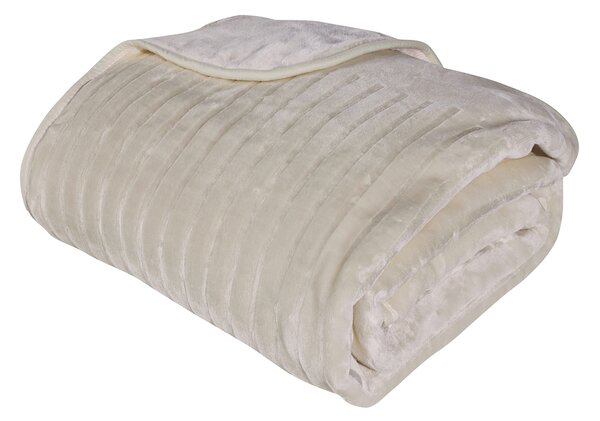 Κουβέρτα Βελουτέ Υπέρδιπλη (220x240) Das Home Velour 1351 Ivory