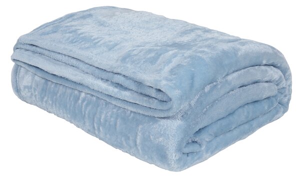 Κουβέρτα Fleece Υπέρδιπλη (220x240) Das Home Velour 1344 Ciel