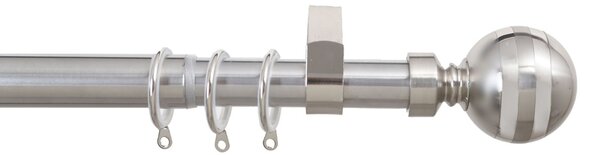Κουρτινόξυλο Φ28mm Μονό Επεκτεινόμενο 140-240cm Με Άκρα Grace Chrome 998161