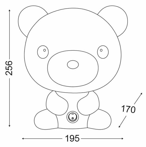Παιδικό Πορτατίφ Aca Friends MT120961W Bear