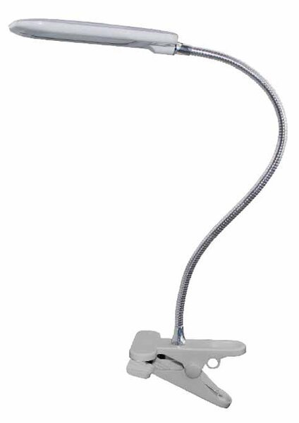 Πορτατίφ LED Με Κλιπ Aca Baz 15205LEDGYC Grey