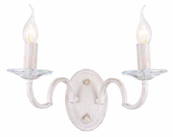 Απλίκα Τοίχου Aca Geisha DL9362WWG White/Antique Gold